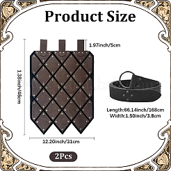 1 Tasche mittelalterlicher Legierungsnieten PU-Lederkettengürtel für Herren&nbsp;AJEW-CL0005-61