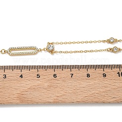 Y-Halsketten mit Anhänger aus Edelstahl 304 und Strassen für Damen&nbsp;NJEW-F375-01G-05