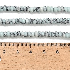 Синтетических нитей бирюзовые бусы G-L635-A10-4x2mm-03