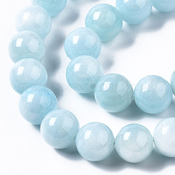 Природные окрашенные желтый нефрит драгоценный камень шарик нити G-R271-12mm-Y04