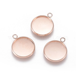 201 pendentifs en acier inoxydable sertis de cabochons&nbsp;STAS-F191-14RG-E
