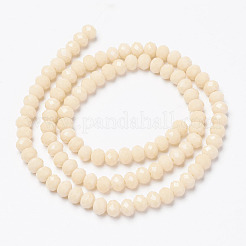 Chapelets de perles en verre opaque de couleur unie&nbsp;X-EGLA-A034-P10mm-D05