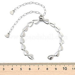 Herstellung eines Armbands aus Messing mit Herzgliederkette&nbsp;AJEW-JB01603-02
