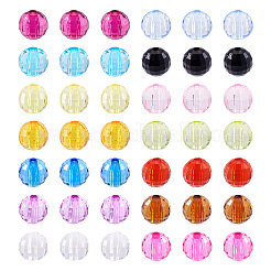 14 цвет прозрачных акриловых бусин&nbsp;TACR-TA0001-45