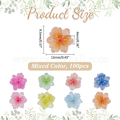 100 шт. кабошоны из смолы сакуры&nbsp;MRMJ-ME0001-07