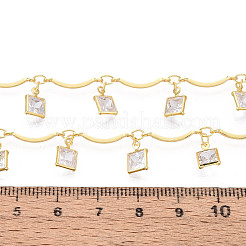 Цепи из латуни и стекла с фестончатыми прутьями&nbsp;CHC-T018-09G