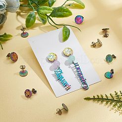 30 pieza de 3 estilos de accesorios para aretes de acero inoxidable 304 con revestimiento iónico (IP)&nbsp;STAS-UN0027-96