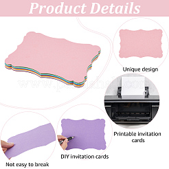 50 tarjeta de felicitación en blanco de papel para manualidades de 10 colores&nbsp;AJEW-CP0010-26B