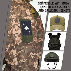 4шт. игральная карта туз пик светоотражающие нейлоновые и полиэстеровые липучки&nbsp;AJEW-GA0009-03B