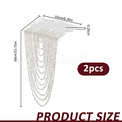 Applikationen aus Acrylperlenkettenstickerei für Schulterstücke&nbsp;DIY-WH0622-717C