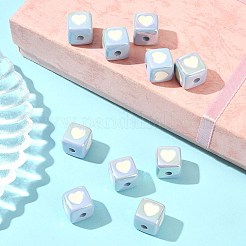 10 шт. непрозрачные акриловые эмалевые бусины&nbsp;ACRC-FS0001-02A