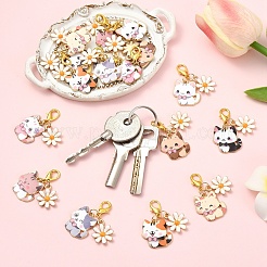 16 шт. 8 стильных эмалевых подвесных украшений из сплава&nbsp;HJEW-YW00223