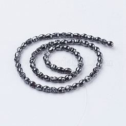 Non magnetici perle ematite sintetico fili&nbsp;G-P341-48-4x6mm