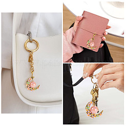 2 шт. подвесные украшения из акрила и смолы с имитацией жемчуга и сплава&nbsp;HJEW-TAC0116