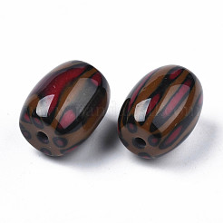 Двухцветные акриловые бусины OACR-S038-024