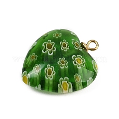 Подвески-сердечки ручной работы в технике миллефиори&nbsp;LS-LAMP-L080-01P-04