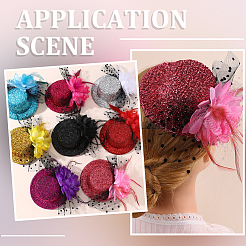 8 Stück 8 Farben Eva Stoff Pillbox Stewardess Fascinator Hut Basis für Millinery&nbsp;AJEW-GF0010-94