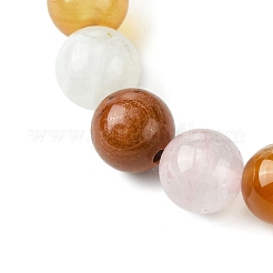Braccialetti elastici con perline rotonde in corniola naturale&nbsp;BJEW-JB10910-02