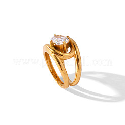 Кольца из нержавеющей стали и кубического циркония&nbsp;FS-WG8A7D9-03