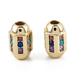 Латунные бусины из кубического циркония с микропаве ZIRC-P089-24A-G01