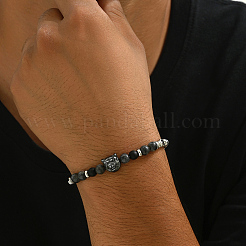 Браслеты из круглых бусин из натурального лабрадорита HN9624