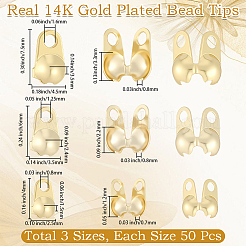 150 embout de perle en laiton de 3 styles&nbsp;KK-BBC0027-85D