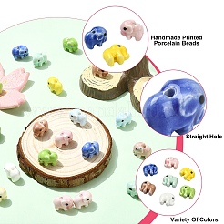 20 шт. фарфоровые керамические бусины ручной работы&nbsp;PORC-YW0001-81