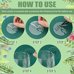 30 шт. акриловые пустые подвески для бокалов для вина AJEW-FG0003-45B