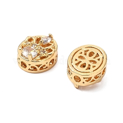 Латунные микро проложить кубического циркония бусы KK-A259-08G