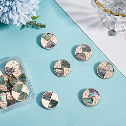 12 Stück Muschellegierungsknöpfe&nbsp;DIY-CY0001-42G