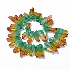 Brins de perles teintées en cristal de quartz naturel&nbsp;G-I345-02A