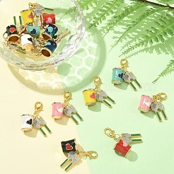 14шт 7 стиля подвеска из сплава эмали украшения&nbsp;HJEW-YW00229