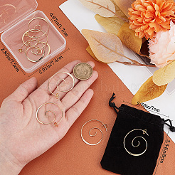 4 пара латунных сережек-гвоздиков EJEW-BBC0001-48