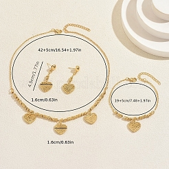 Изящные комплекты из кулона в виде латунного сердечка&nbsp;CR5368