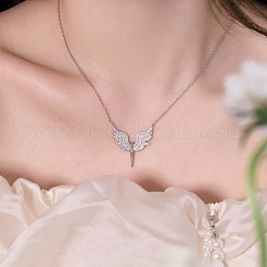 925 подвесные стерлингового серебра ожерелья NJEW-L179-02P