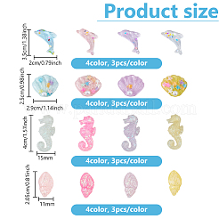 Кабошоны из прозрачной смолы RESI-DC0001-45