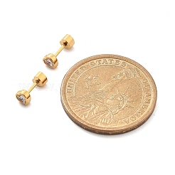 Серьги-гвоздики из нержавеющей стали 304 со стразами для женщин EJEW-M068-02G