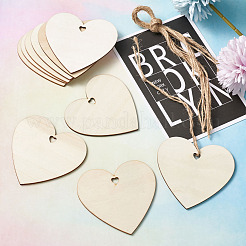 Незаконченные вырезы из дерева в форме сердца&nbsp;WOOD-TAC0003-66