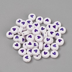 Acryl Emaille Perlen&nbsp;OACR-WH0003-04G