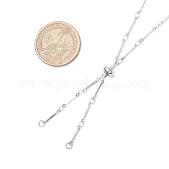 2 шт. 2 цвета 304 нержавеющая сталь плоская цепочка для изготовления ожерелья&nbsp;AJEW-JB01348