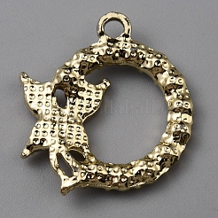 Pendentifs d'émail en alliage&nbsp;PALLOY-WH0112-03KCG-03