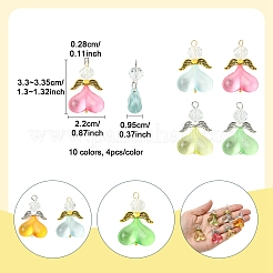 40шт подвески из акрилового стекла 10 цветов PALLOY-FS00018