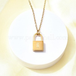 Ожерелья с подвесками из нержавеющей стали 304 Rolo NJEW-S444-01G-12