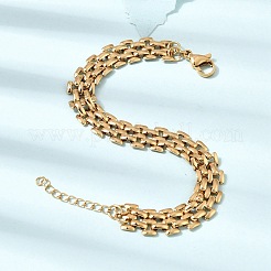 Bracciali a catena pantera in acciaio inossidabile 304 da 9.5 mm per uomo e donna&nbsp;SA-CBAB767-14G