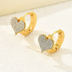 Классические серьги-кольца в форме сердца из нержавеющей стали 201&nbsp;FQ6847-1