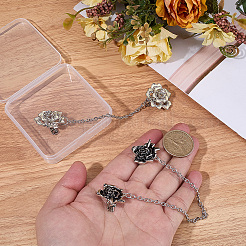 2 pieza de 2 estilos de clips de collar de rhinestone de aleación&nbsp;AJEW-BM0001-47