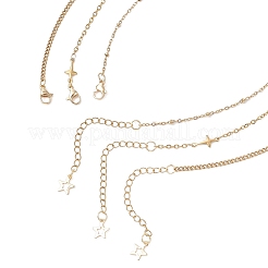 Цепочка-крестик из нержавеющей стали 304 NJEW-JN05474