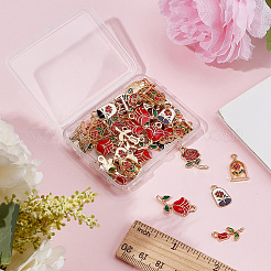 50шт 5 стиля подвески из сплава с эмалью&nbsp;ENAM-DR0001-07