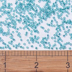 MIYUKIデリカビーズ  シリンダー  日本製シードビーズ  11/0  （db1248)透明カリブ海のティールab  1.3x1.6mm  穴：0.8mm  約2000PCS /ボトル  10 G /ボトル&nbsp;SEED-JP0008-DB1248