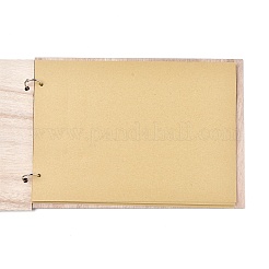 Bloc-notes de livres d'or de mariage en bois&nbsp;AJEW-M206-11